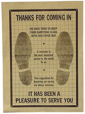 John Dow Industries Paper Disposable Floor Mat (Roll/500) by JohnDow Industries – 23"L x 4"W x 17"Th, Paper, Manila, Model PFM-500