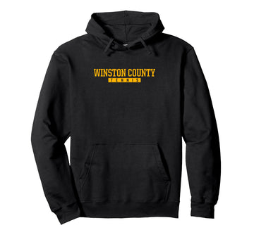 Winston County High School Tennis Pullover Hoodie by Winston County Yellow Jackets – Polyester, Black