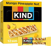 KIND Healthy Snacks Bars, Mango Pineapple Nut, Gluten Free, High Fiber Snacks, 4g Protein, 12 Count