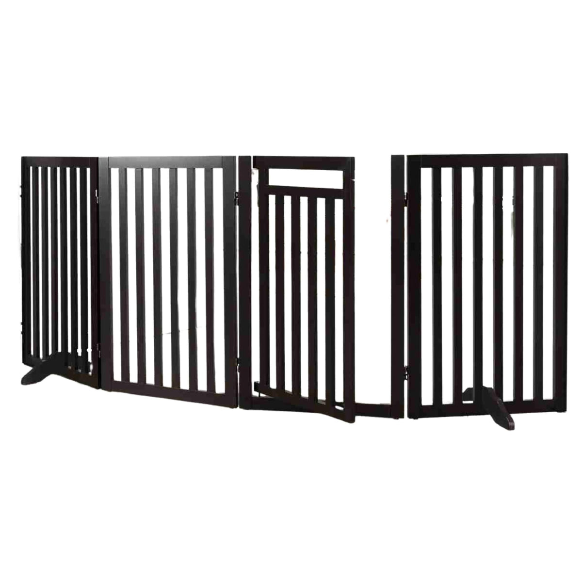 TRIXIE Espresso Brown / Tall / Convertible Wooden Pet Gate Door & Stair Gates