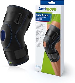 Actimove Sports Edition Knee Brace Adjustable Horseshoe, Simple Hinges, Condyle Pads, Black, 4X-Large