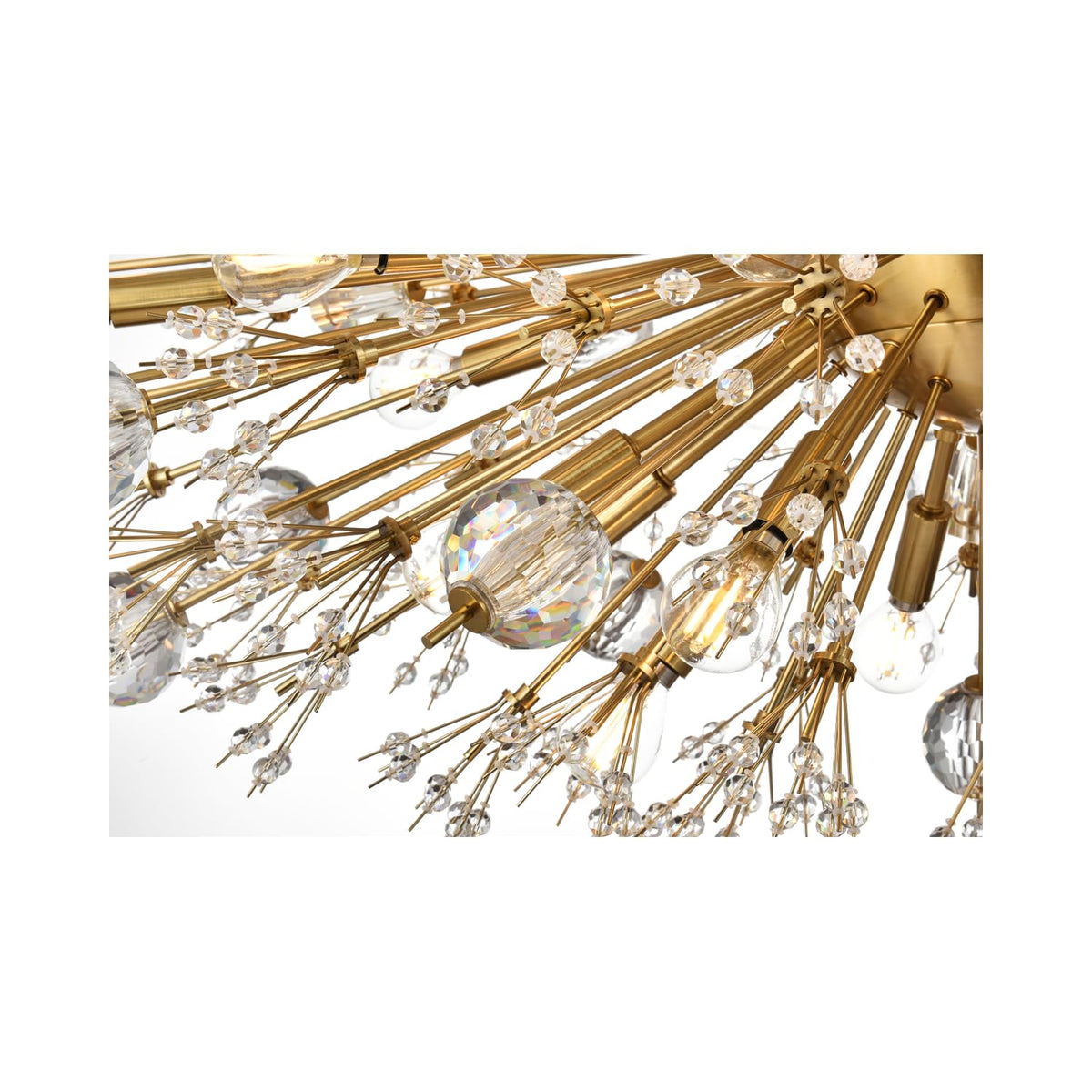 Vera 38 Light Pendant by Lighting Design – Metal, Clear, Model 2550D42SG
