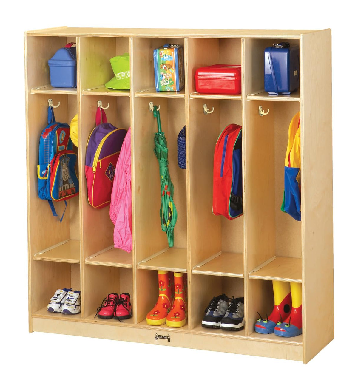 5 Section Coat Locker by Jonti-Craft – 1, Wood, Model 2681JC