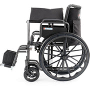 Global Industrial Wheelchair – 20" W Seat, Flip Back Arms, Swing-Away Footrests, Black