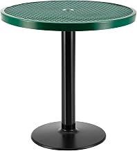 Global Industrial 36" Round Outdoor Counter Height Table with Pedestal Base, 36" H, Green