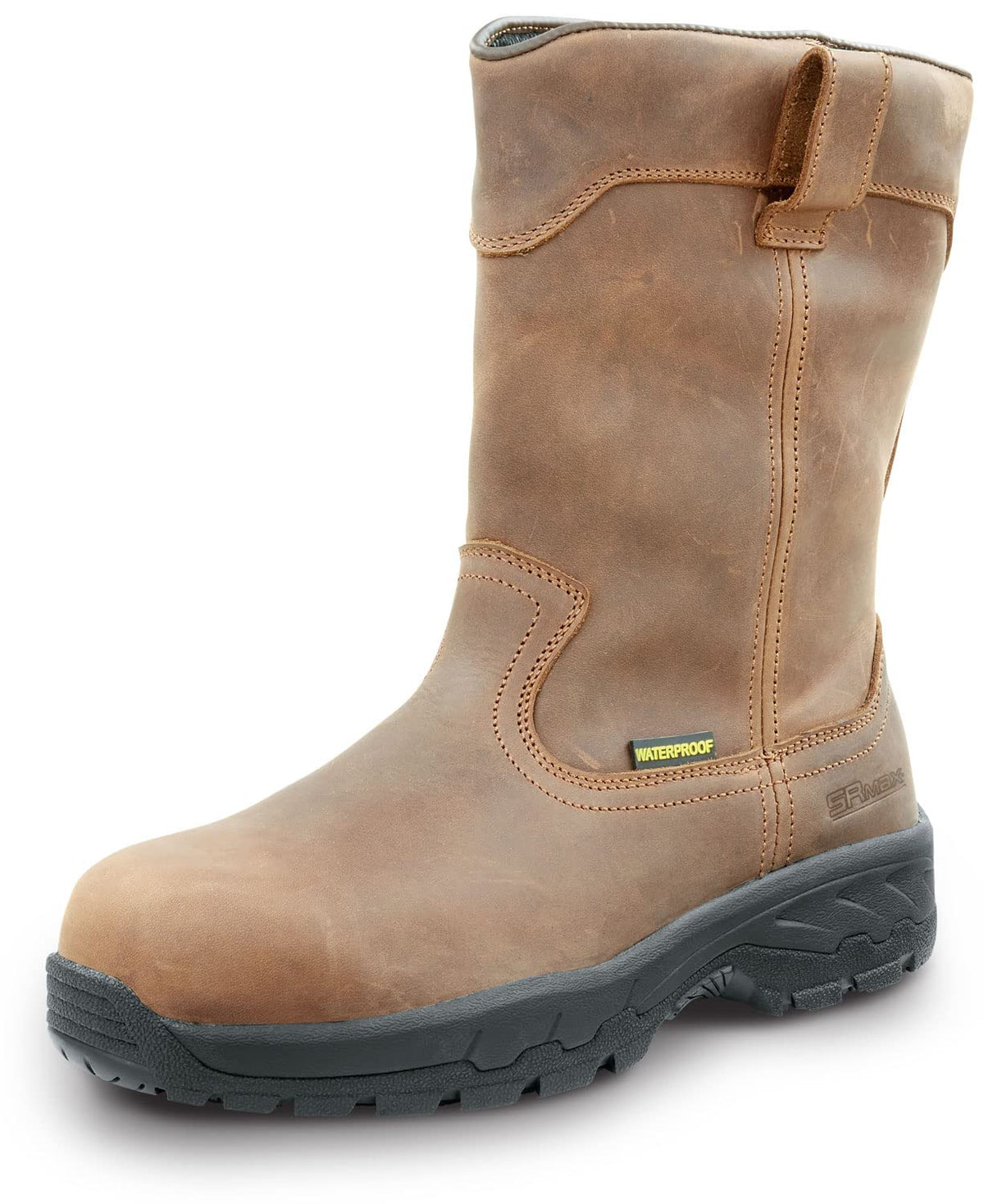 Unisex Brown MaxTRAX Composite Toe WP SRO Wellington 16.0 M by SR Max – 16, Rubber, Brown, Model Beaumont