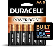 DURACELL Coppertop AA Batteries, 6 Count, 12-Year Shelf Life, Long-lasting