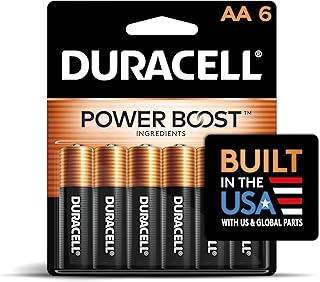 DURACELL Coppertop AA Batteries, 6 Count, 12-Year Shelf Life, Long-lasting