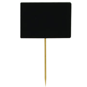 Bamboo Chalkboard Pick by Tablecraft – 5"W x 2.4"H, Wood, Black, Model BAMDCB35