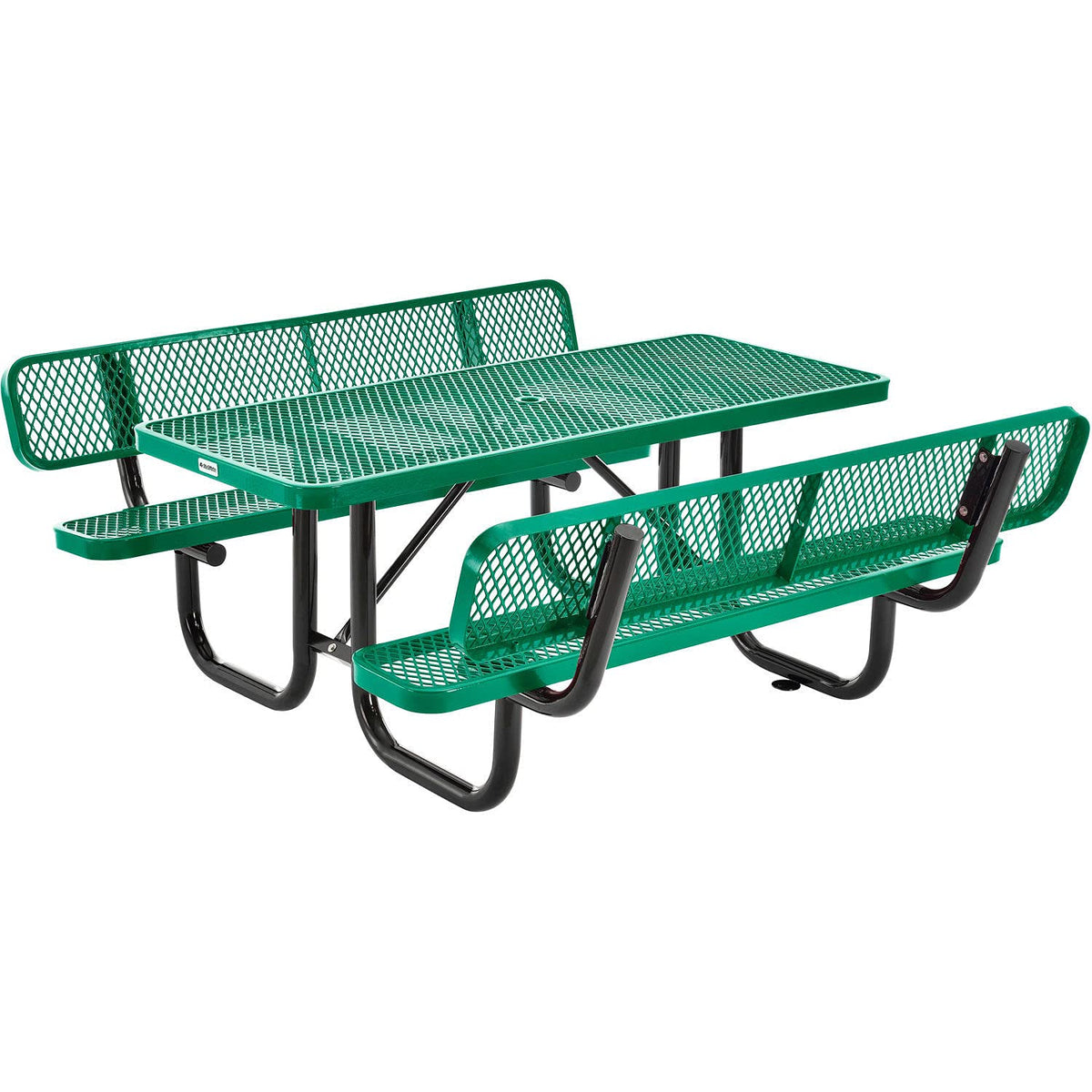 Global Industrial Green / 72"L x 83"W x 33"H / Industrial Picnic Tables