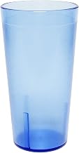 Thunder Group PLTHTB012B Tumbler, 12 oz., Textured Exterior, Scratch and Impact Resistant, Stackable, Dishwasher Safe, Plastic, Blue, Pack of 12