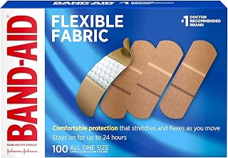 Johnson & Johnson Band-Aid Flexible Fabric, All One Size, 100 Bandages (Value Pack of 5)