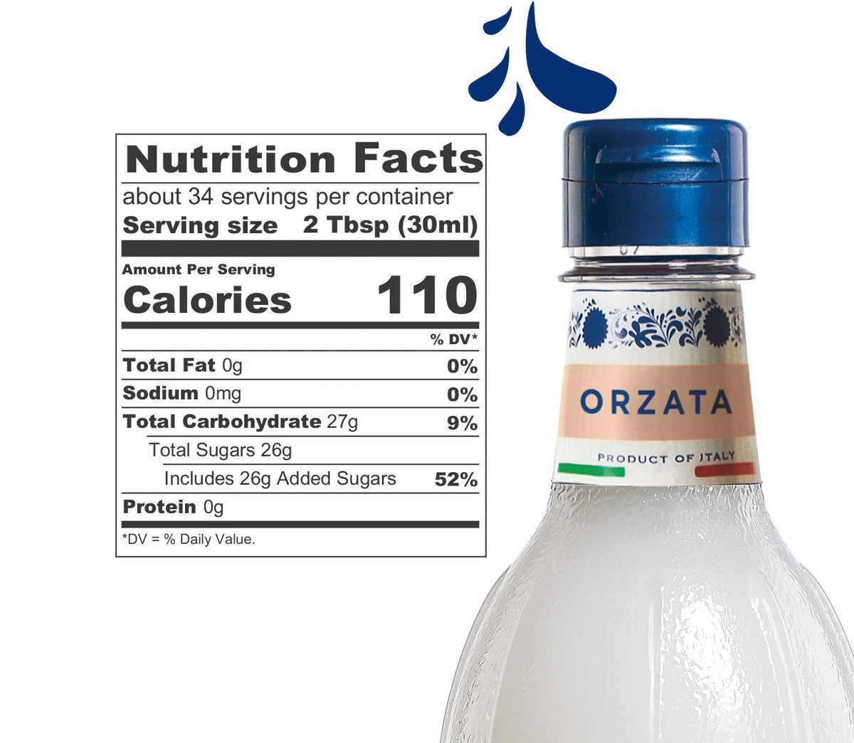 Orgeat Flavoring Syrup by Fabbri – 35 Fl Oz (Pack of 1), Model 8001780150505