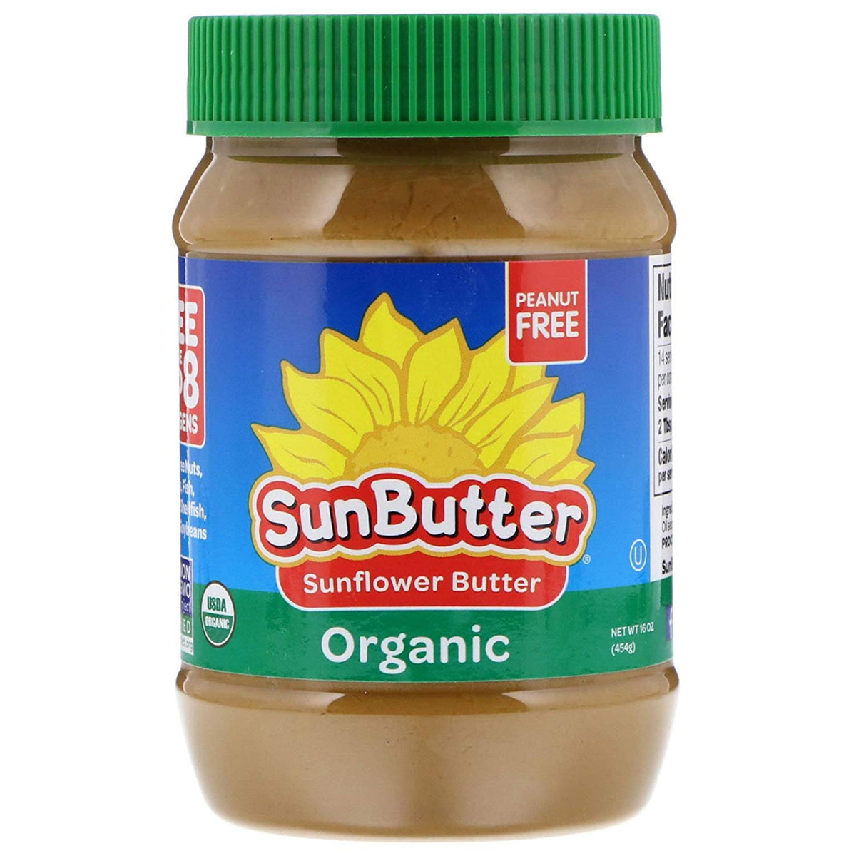 Organic Sunflower Butter 16 oz 454 g by SunButter – 16 Ounce (Pack of 1), Model SBT-19049