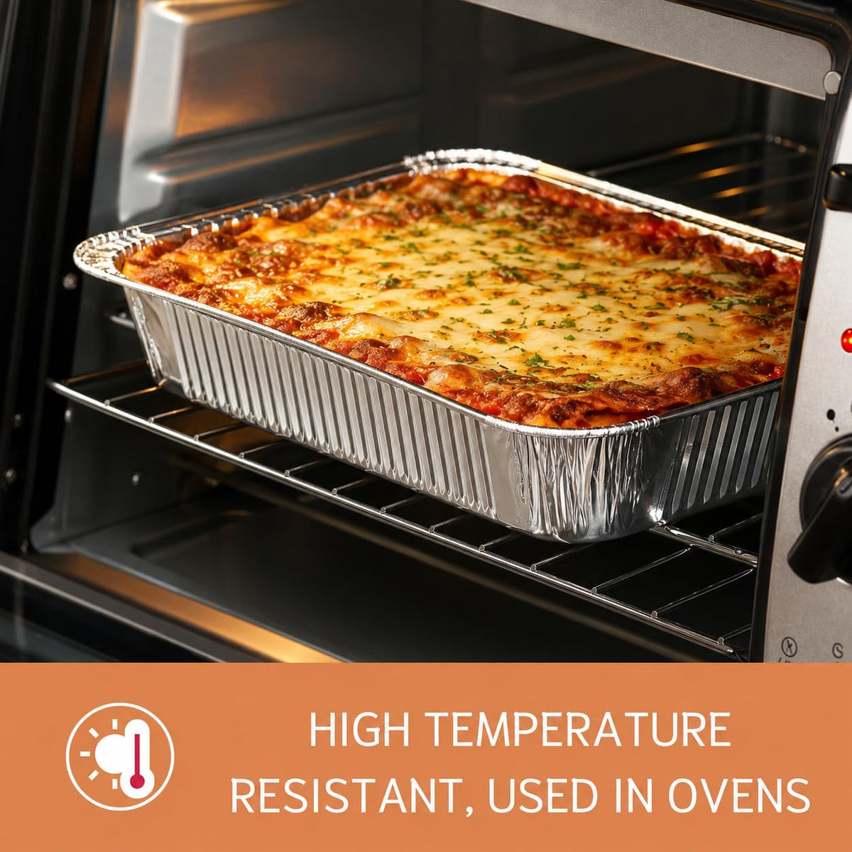 Findful Square Foil Pans with Lids, 8x8 Inch, 35 Count