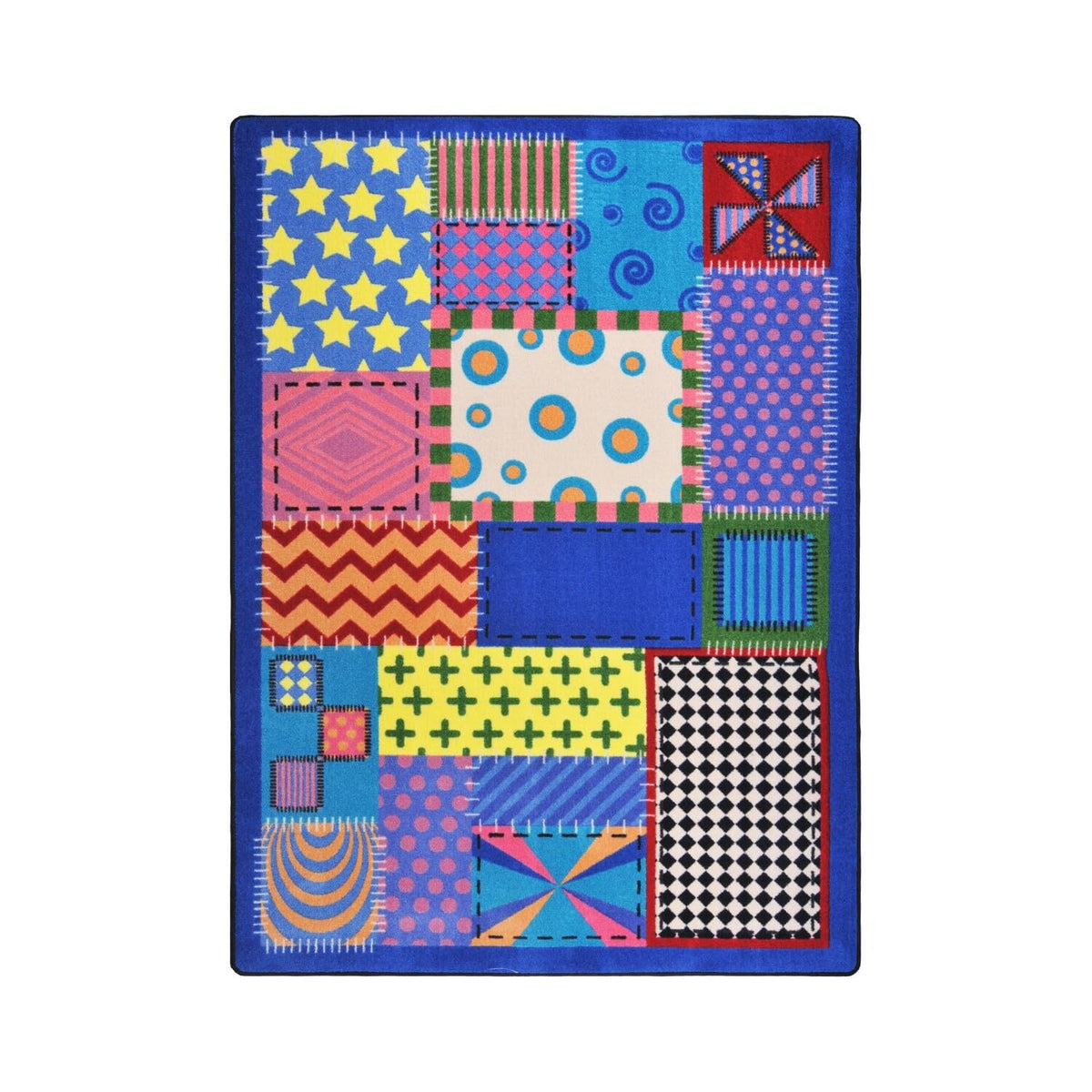 Crazy Quilt Rug by Joy Carpets – 10'9" x 13'2" (Rectangular), Nylon, Multicolored, Model 1779G