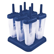 Groovy Popsicles Molds Set of 6 for Homemade Frozen Treats by Tovolo – Set of 6, 3.4 ounces, Plastic, Blueberry, Model 61-34211