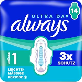 Always Ultra Sanitary Pads Size 1 Normal with Wings Pack of 14