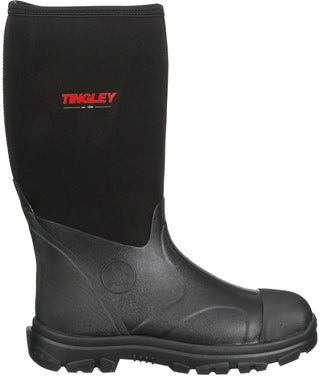 Badger Plain Toe Boot by TINGLEY – 8 Women/6 Men, Rubber, Black, Model 87151