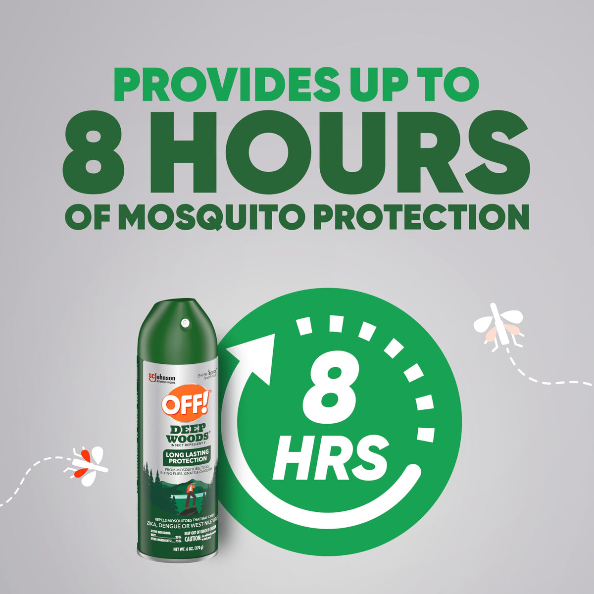 Deep Woods Insect Repellent Aerosol by OFF! – 6 Ounce (Pack of 12), Green, Pack of 12, Model 46500018428