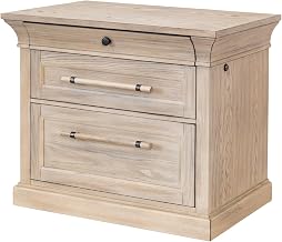 Martin Furniture Traditional Wood Lateral File, Office Storage Drawer, Fully Assembled, Brown