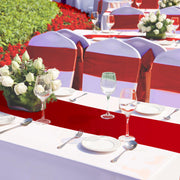 Bencailor Satin Table Runner, 12 x 108 Inch, Red, 24 Pack