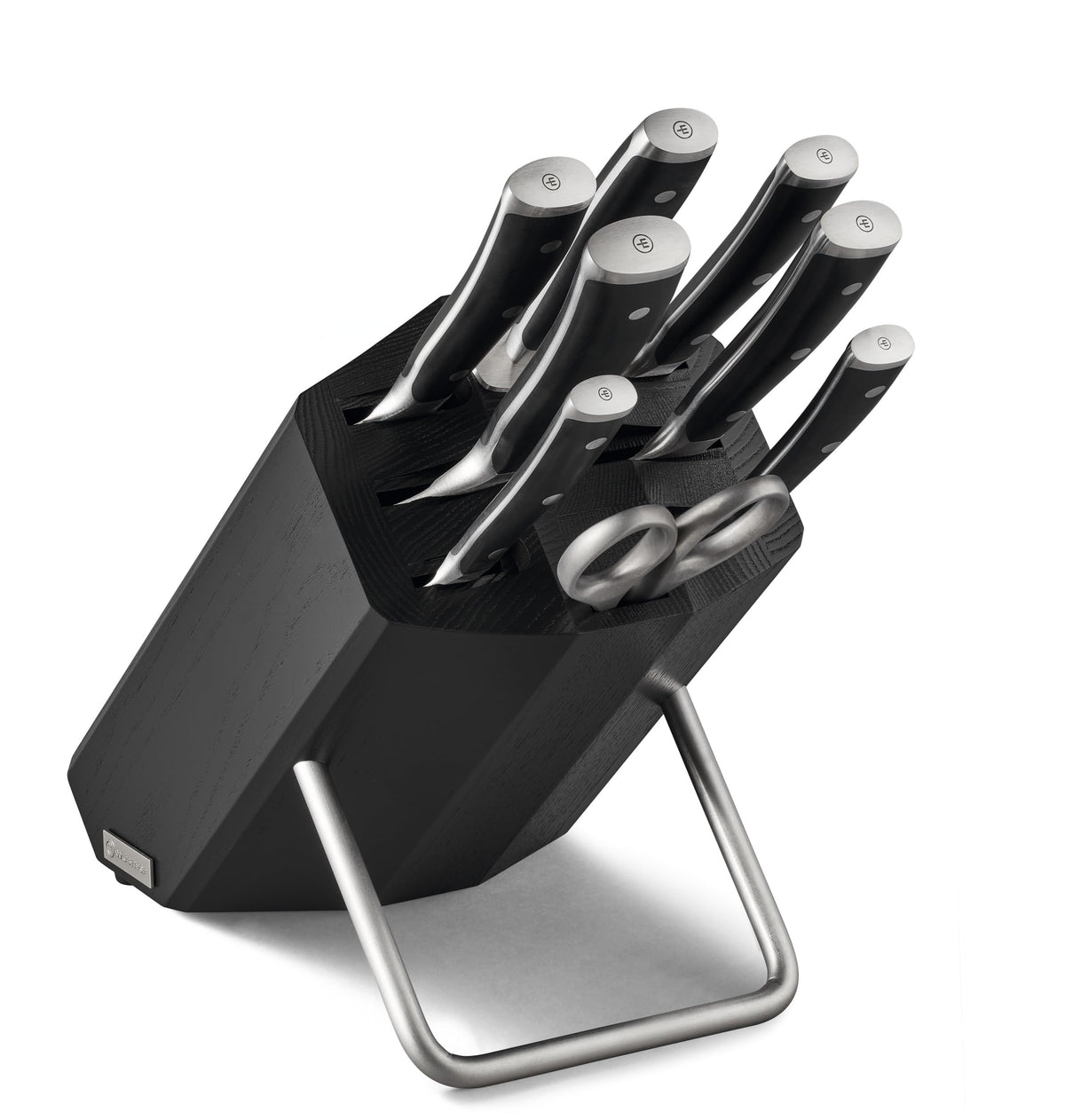 Classic Ikon 9-Piece Block Set by Wüsthof – 9-Piece Knife Block Set, High Carbon Stainless Steel, Black Ash, Model 1090370805