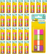 Post-it Flags, 1 in Wide, 4 Assorted Bright Colors, 24 Pack