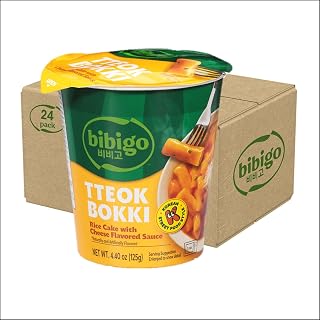 bibigo Cup Tteokbokki - Cheese 4.4 Ounce (Pack of 24)