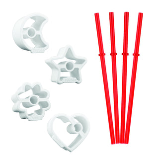 Straw Cookie Cutters by Tovolo – 1 EA, Plastic, Silver, Model COMINHKG091906