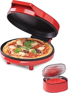 Betty Crocker 8-Inch Travel Pizza Maker Plus, 760W, BC-4959CR, Red
