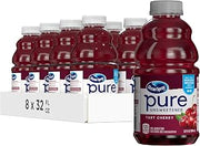 Ocean Spray® Pure Unsweetened Tart Cherry, 100% Tart Cherry Juice, 32 Fl Oz Bottle (Pack of 8)