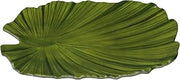 Elite Global Solutions D873PL-DG Small Palm Leaf Plate, 8" x 7 3/4" x 1" h., Melamine, Design Green (Pack of 6)
