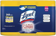 Lysol Disinfecting Wipes Value Pack, Lemon and Lime Blossom, 240 Count (Pack of 2)