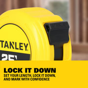 STANLEY 7.6 m / Black, Yellow / Classic Tape Measures