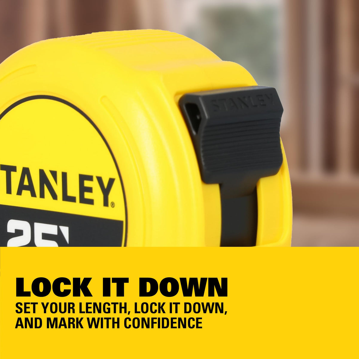 STANLEY 7.6 m / Black, Yellow / Classic Tape Measures