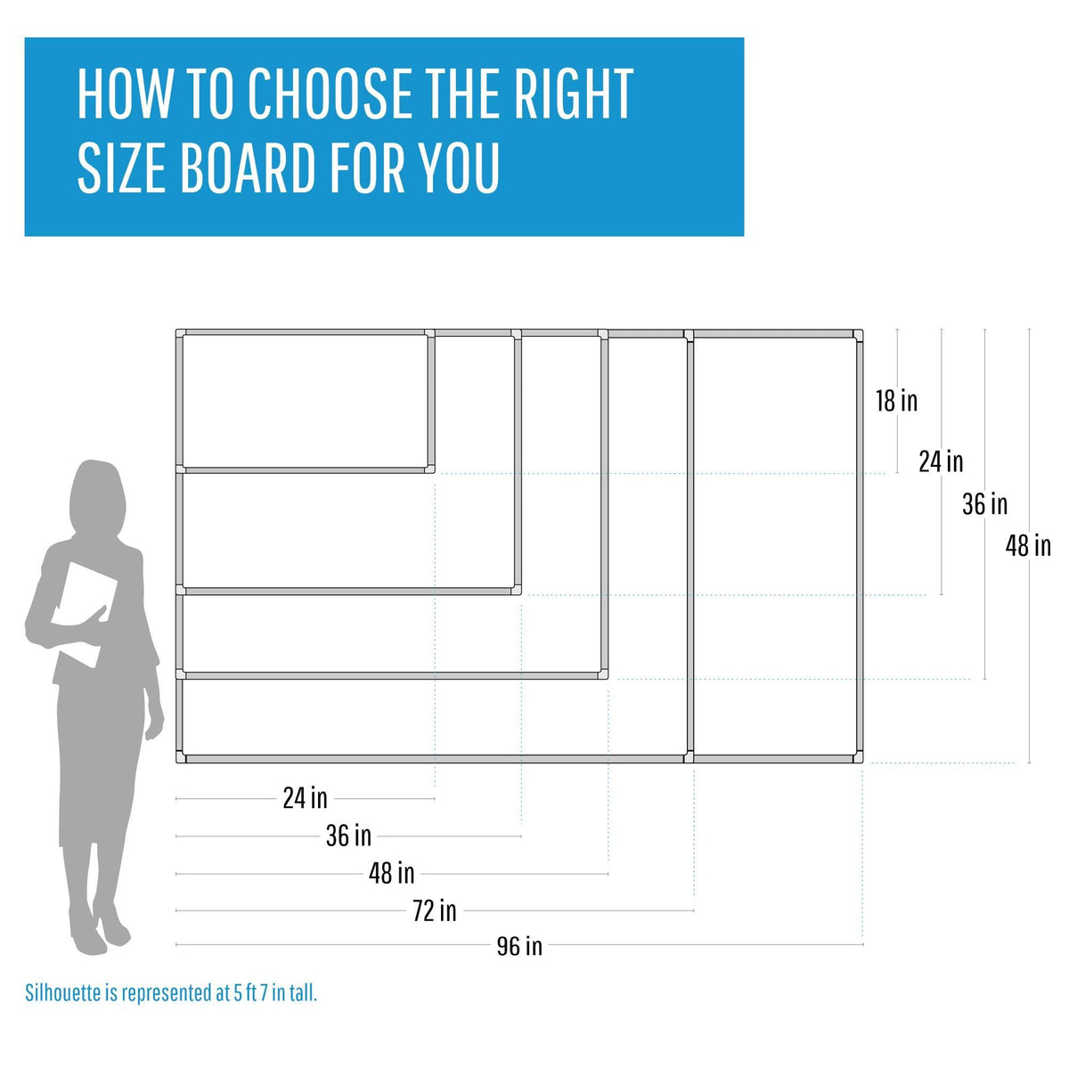 MasterVision 60"W x 36"H / Porcelain / Silver Dry Erase Boards