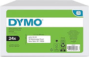 DYMO Authentic LW Mailing Address Labels, For LabelWriter Label Printers, White, 1-1/8" x 3-1/2", 24 Rolls of 350 (8400 Total)
