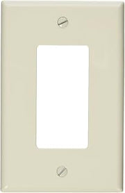 Leviton 1-Gang 1-Decora Midway Nylon Wallplate, PJ26-T, Light Almond