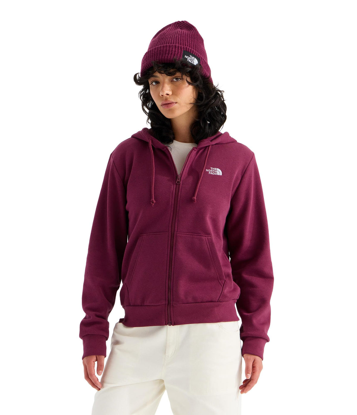 Evolution Simple Dome Full Zip Hoodie by The North Face – X-Small, Cotton, Burgundy Crush, Model NF0A8EU0MVO