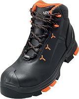 Uvex 2 Work Shoes – S3 SRC ESD Safety Boots – Orange-Black – Width 12 / Wide
