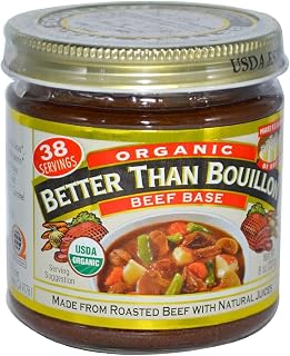 Better Than Bouillon Organic Roasted Beef Base, Makes 38 Cups of Broth, 8 oz