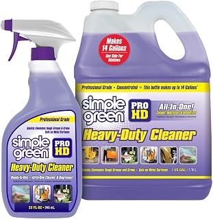 Simple Green Pro HD Purple Concentrated Cleaner & Degreaser - Heavy Duty, Professional, Automotive, Restaurant, Grills, Ovens (32 oz Spray @Heavy Strength and 1 Gal Concentrate Refill)