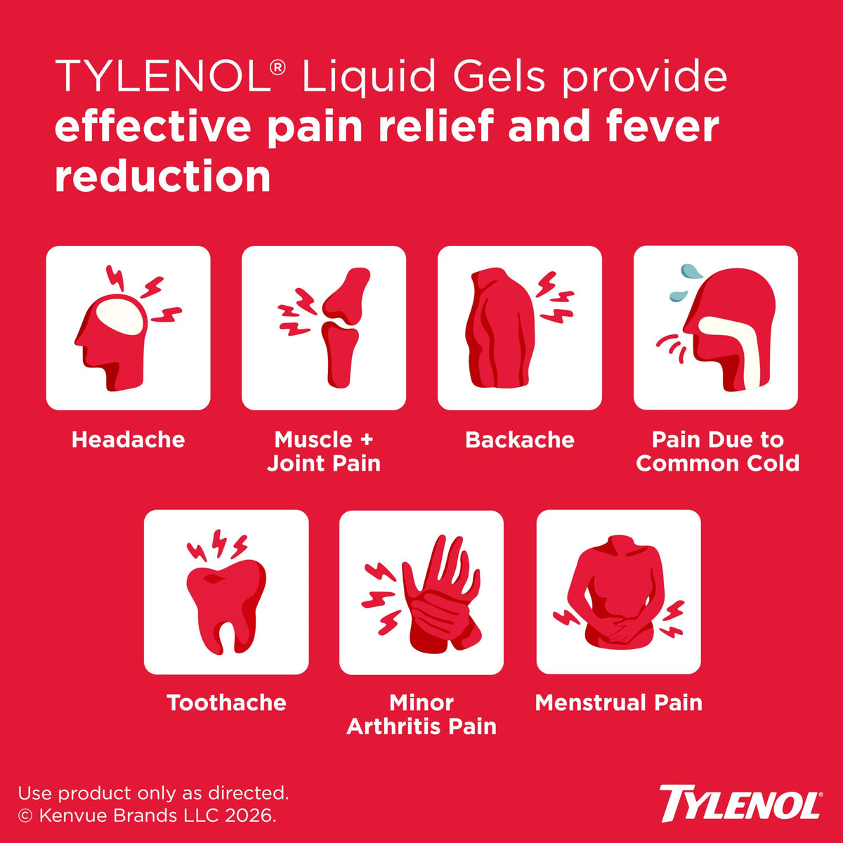 Tylenol 18 / White / 1 Acetaminophen