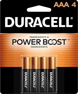 DURACELL Coppertop AAA Batteries, 4 Count, 12-Year Shelf Life, Long-lasting