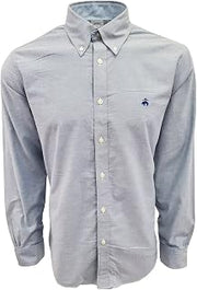 Brooks Brothers Men's Madison Classic Fit Supima Button Down Shirt (Medium, Dark Blue (Blue Logo))