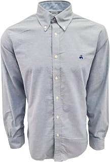 Brooks Brothers Men's Madison Classic Fit Supima Button Down Shirt (Medium, Dark Blue (Blue Logo))