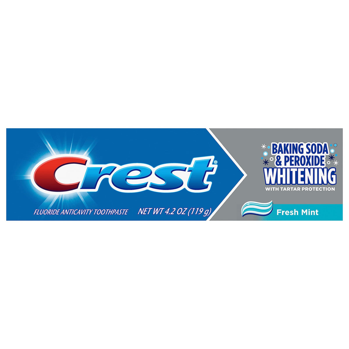 4.2Z Baking Soda & Peroxide Whitening by Crest – 4.2 Ounce (Pack of 1), Baking Soda, Model 693073