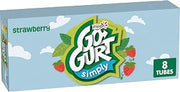 Yoplait Simply Go-GURT Strawberry Kids Low Fat Yogurt, Gluten Free, 2 oz Yogurt Tubes (8 Count)