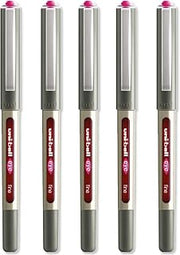 Uni-Ball EYE - UB-157 Rollerball Pens - 0.7mm Nib - Pink Ink - Pack of 5